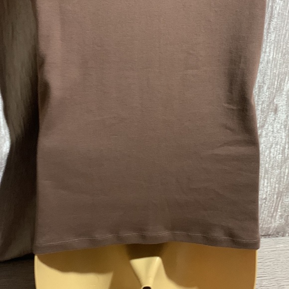 Crazy Horse Tank Top Dark Brown XL Pullover Stretchy V-neck Cotton Sequin - Picture 8 of 12